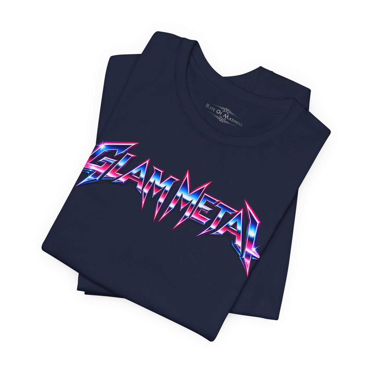 Glam Metal | Retro 80s Sunset Electric Guitar T-Shirt | Front & Back Rock Graphic Tee