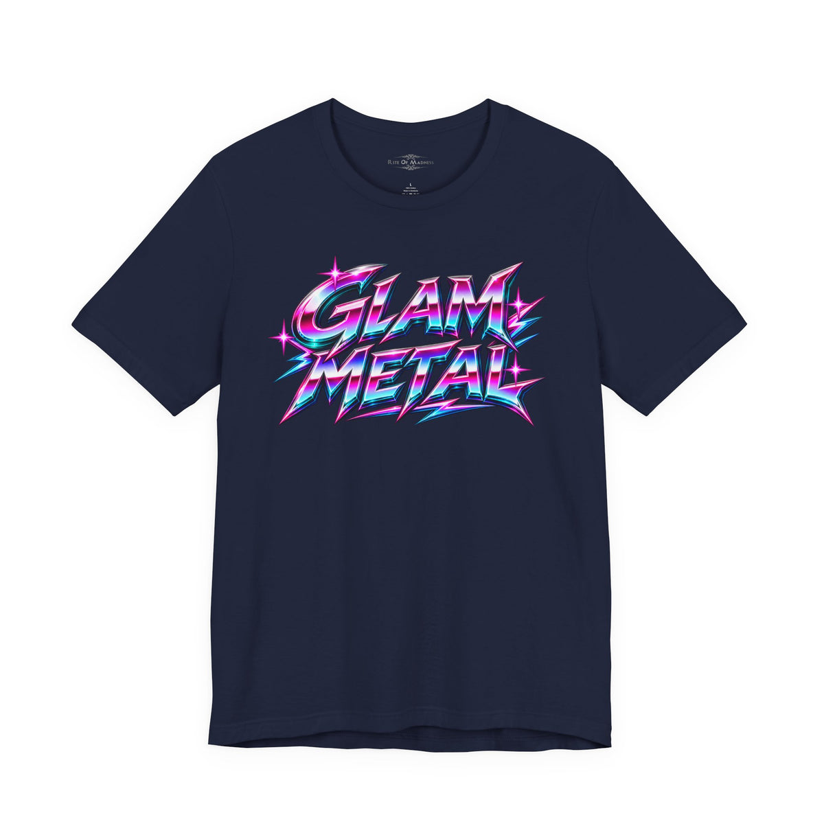 Glam Metal | Women's 80s Glam Rock Lips Graphic T-Shirt | Front & Back