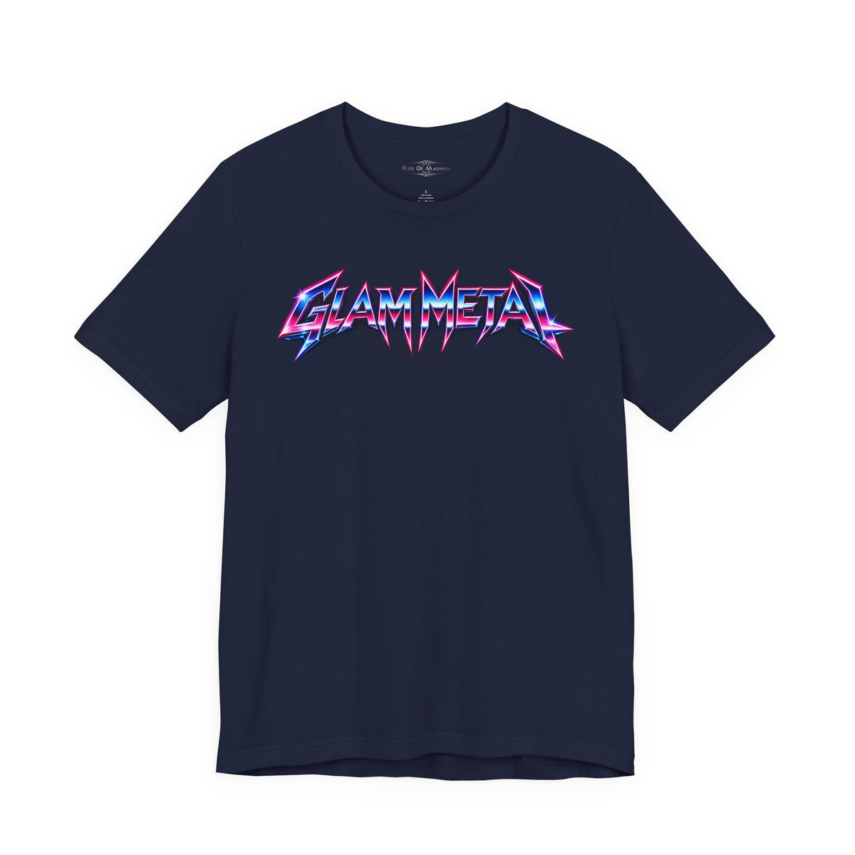 Glam Metal | Retro 80s Sunset Electric Guitar T-Shirt | Front & Back Rock Graphic Tee