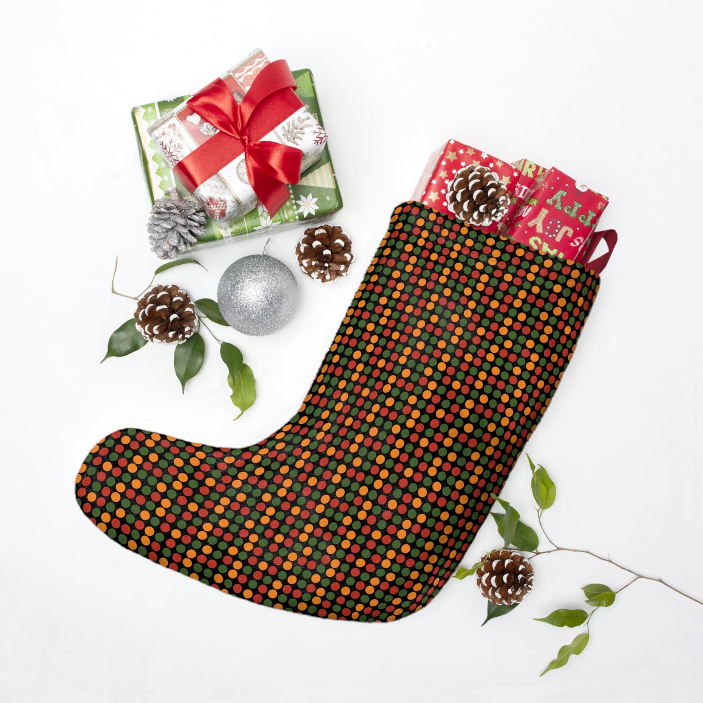 Dot Delight Christmas Stocking