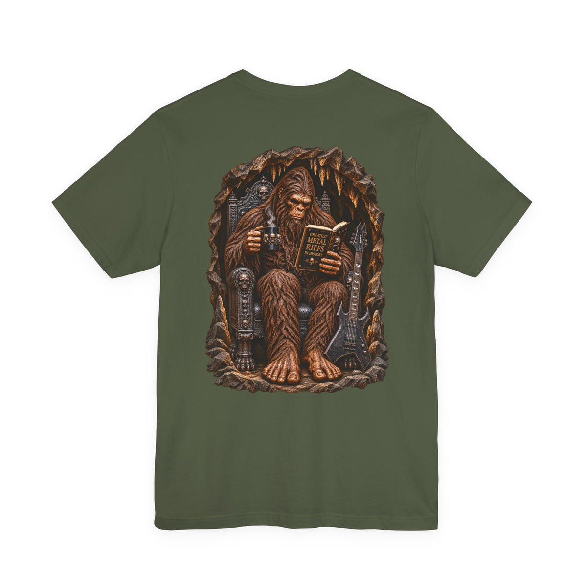Stay Wild Stay Metal | Bigfoot Heavy Metal Graphic T-Shirt | Front & Back