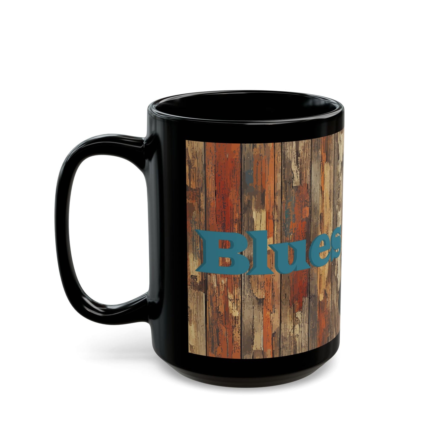 "Blues Groove" 15oz Black Ceramic Mug