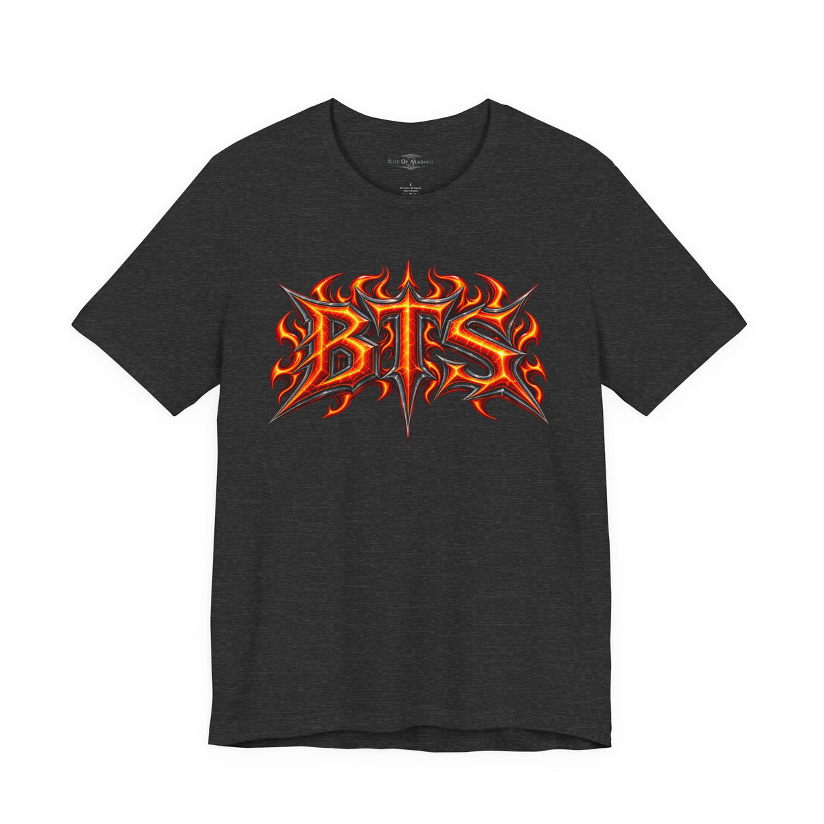 Burn the Silence | Flaming Electric Guitar Heavy Metal T-Shirt | Front & Back