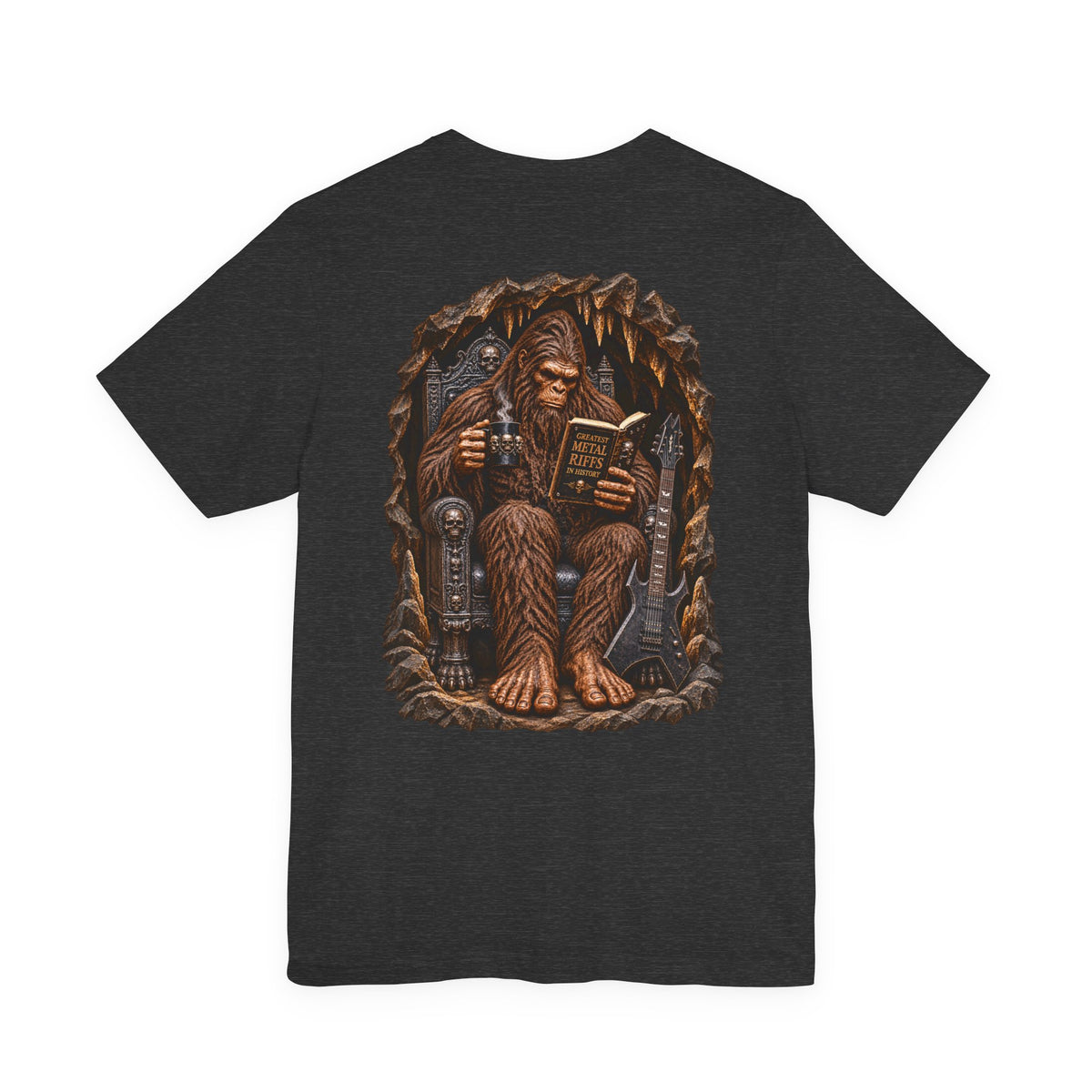 Stay Wild Stay Metal | Bigfoot Heavy Metal Graphic T-Shirt | Front & Back