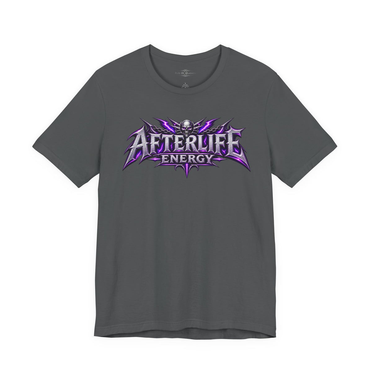 Afterlife Energy | Grim Reaper Drummer T-Shirt | Heavy Metal Front & Back Graphic Tee