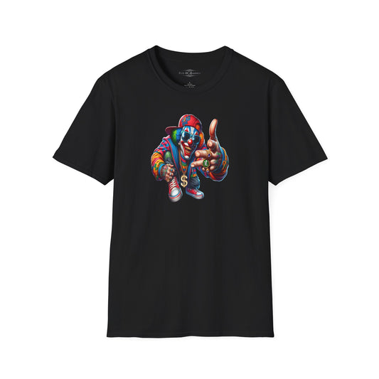 "Beats & Boos": Hip Hop Clown Halloween Men's Softstyle Tee