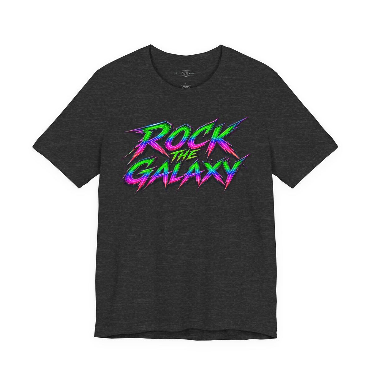 Rock the Galaxy | Alien Rock Music Graphic T-Shirt | Front & Back