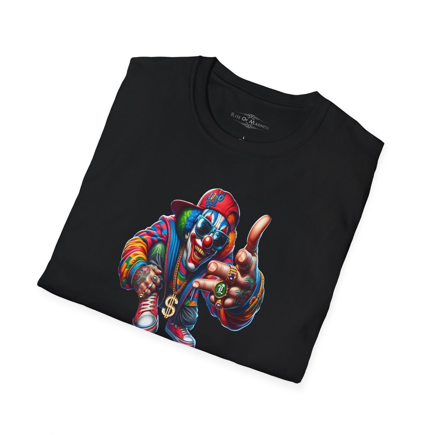 "Beats & Boos": Hip Hop Clown Halloween Men's Softstyle Tee