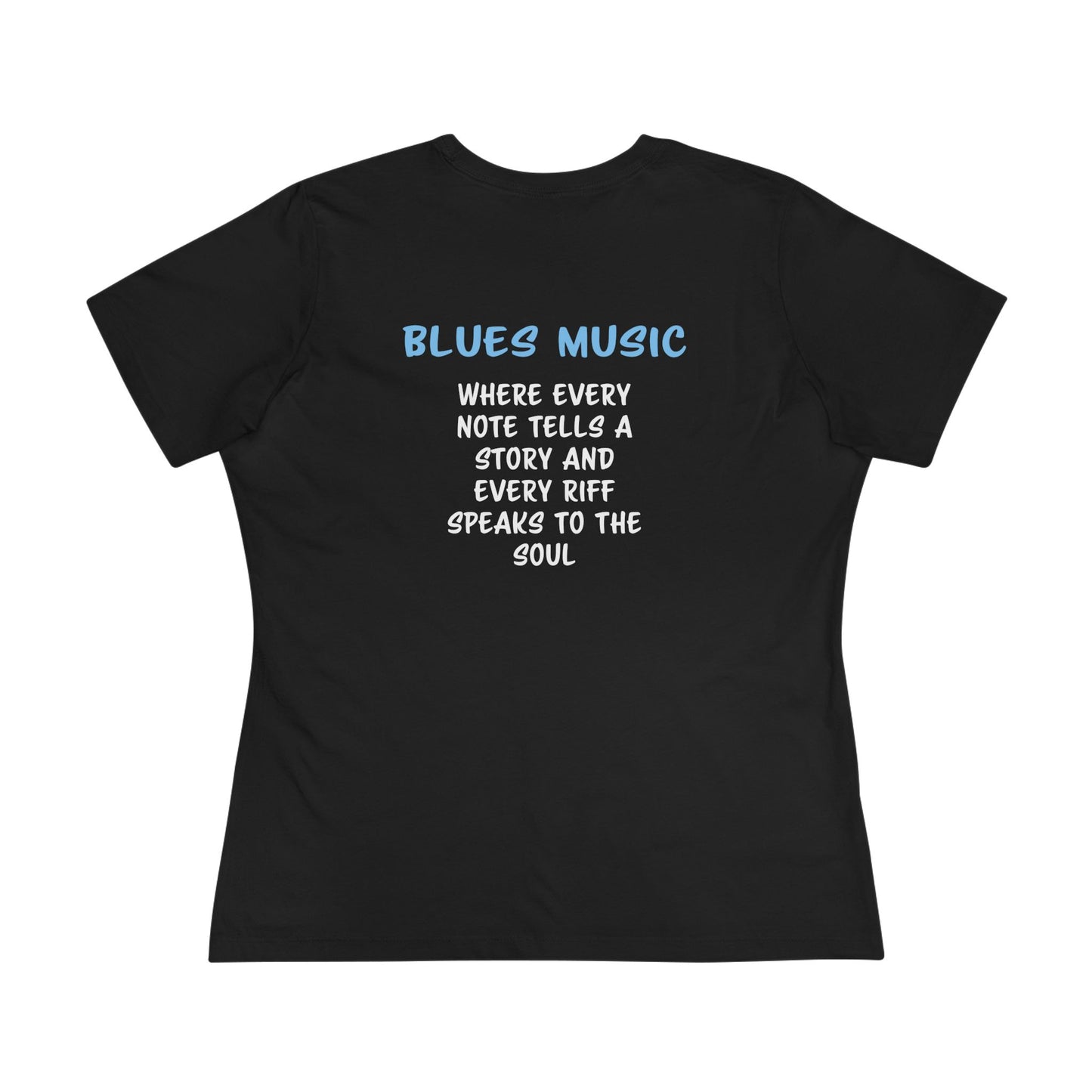 "Soulful Strings": Blues Music Women's Cotton Tee