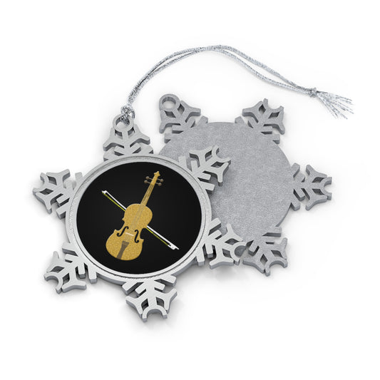 Fiddle All the Way Pewter Ornament