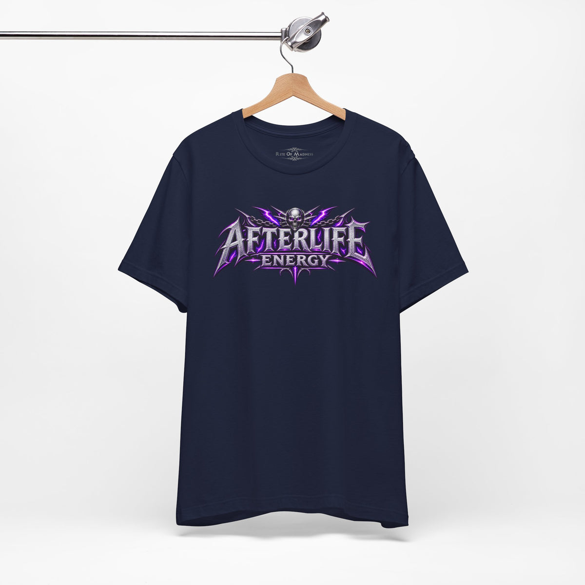 Afterlife Energy | Grim Reaper Drummer T-Shirt | Heavy Metal Front & Back Graphic Tee