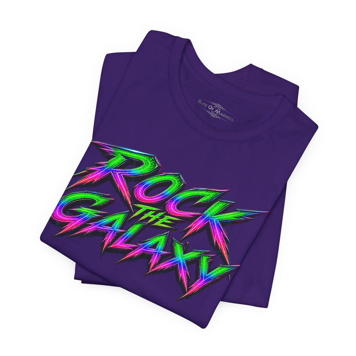 Rock the Galaxy | Alien Rock Music Graphic T-Shirt | Front & Back