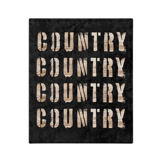 "Country Comfort" 60x50 Velveteen Microfiber Blanket