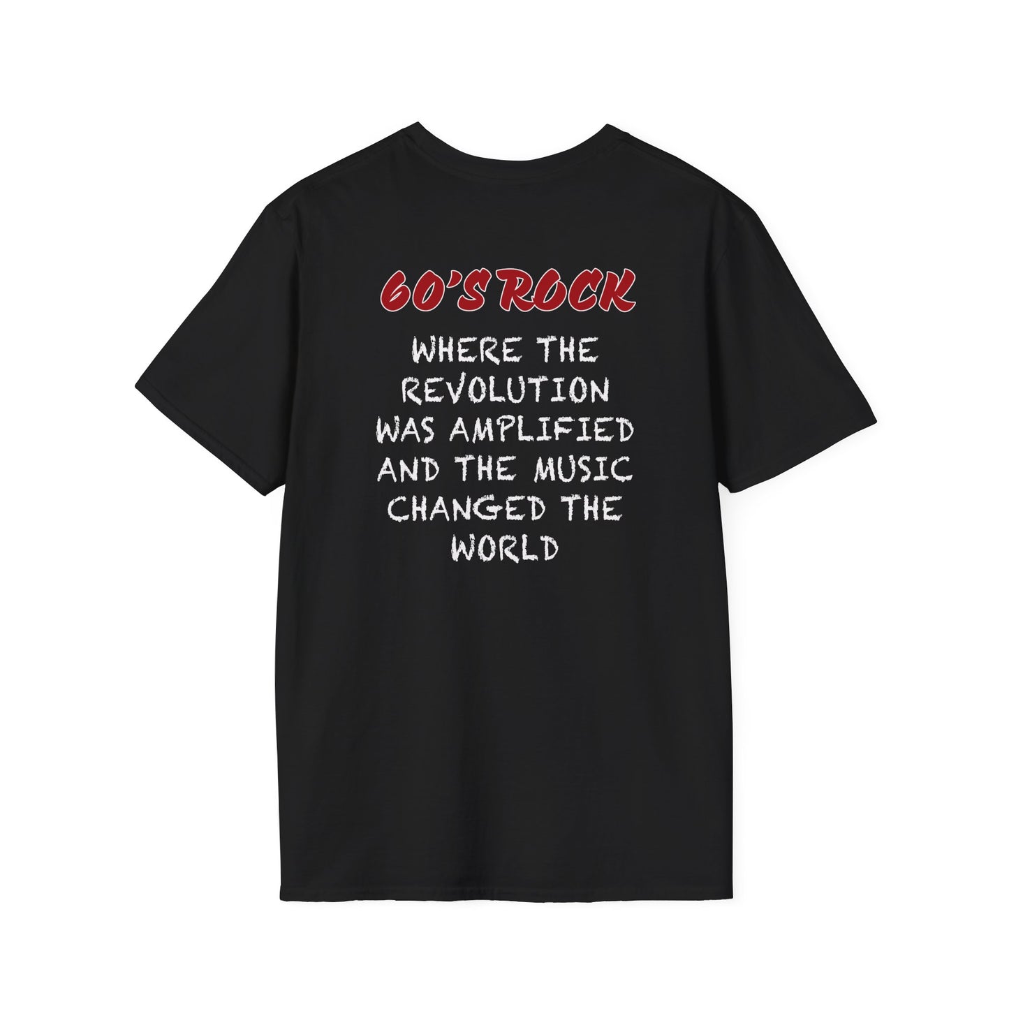 Amplify the Revolution: 60s Rock Revival Men's SoftstyleTee