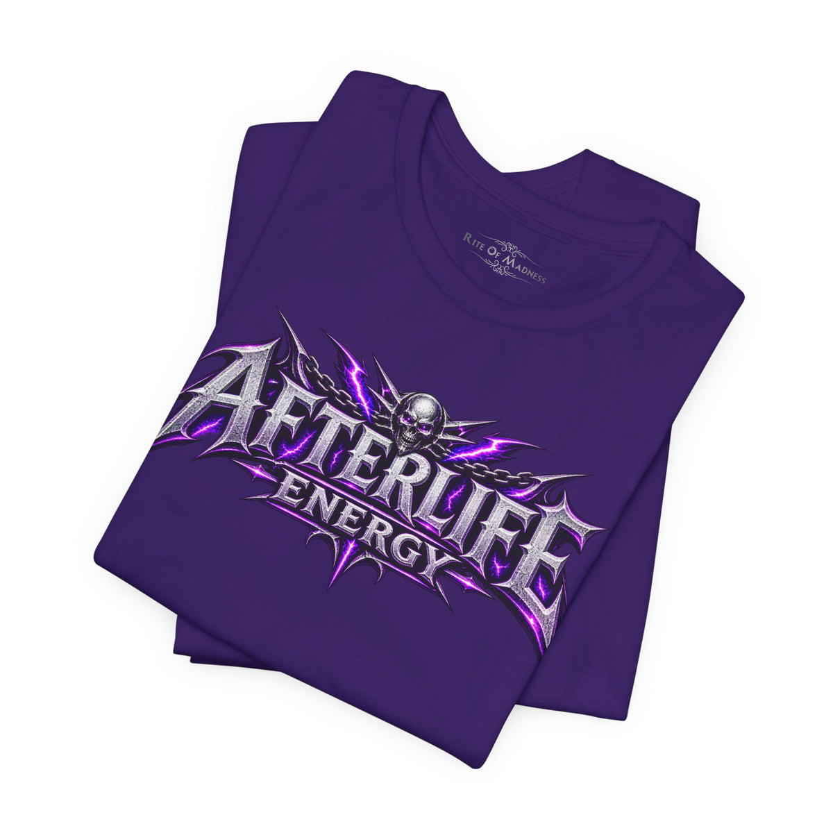 Afterlife Energy | Grim Reaper Drummer T-Shirt | Heavy Metal Front & Back Graphic Tee