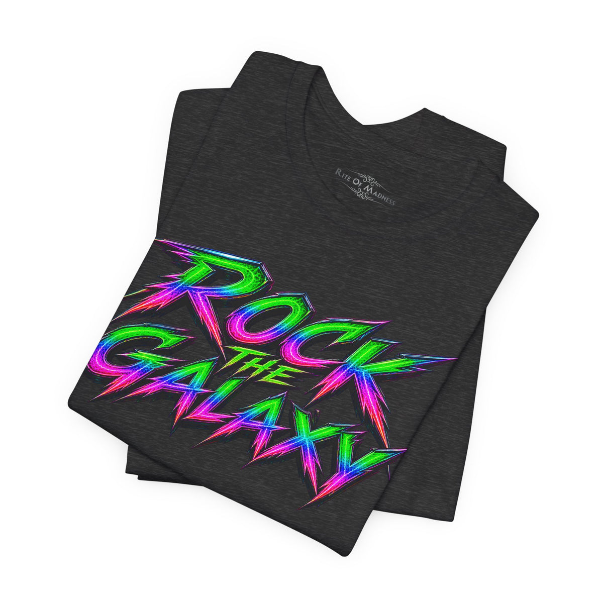 Rock the Galaxy | Alien Rock Music Graphic T-Shirt | Front & Back