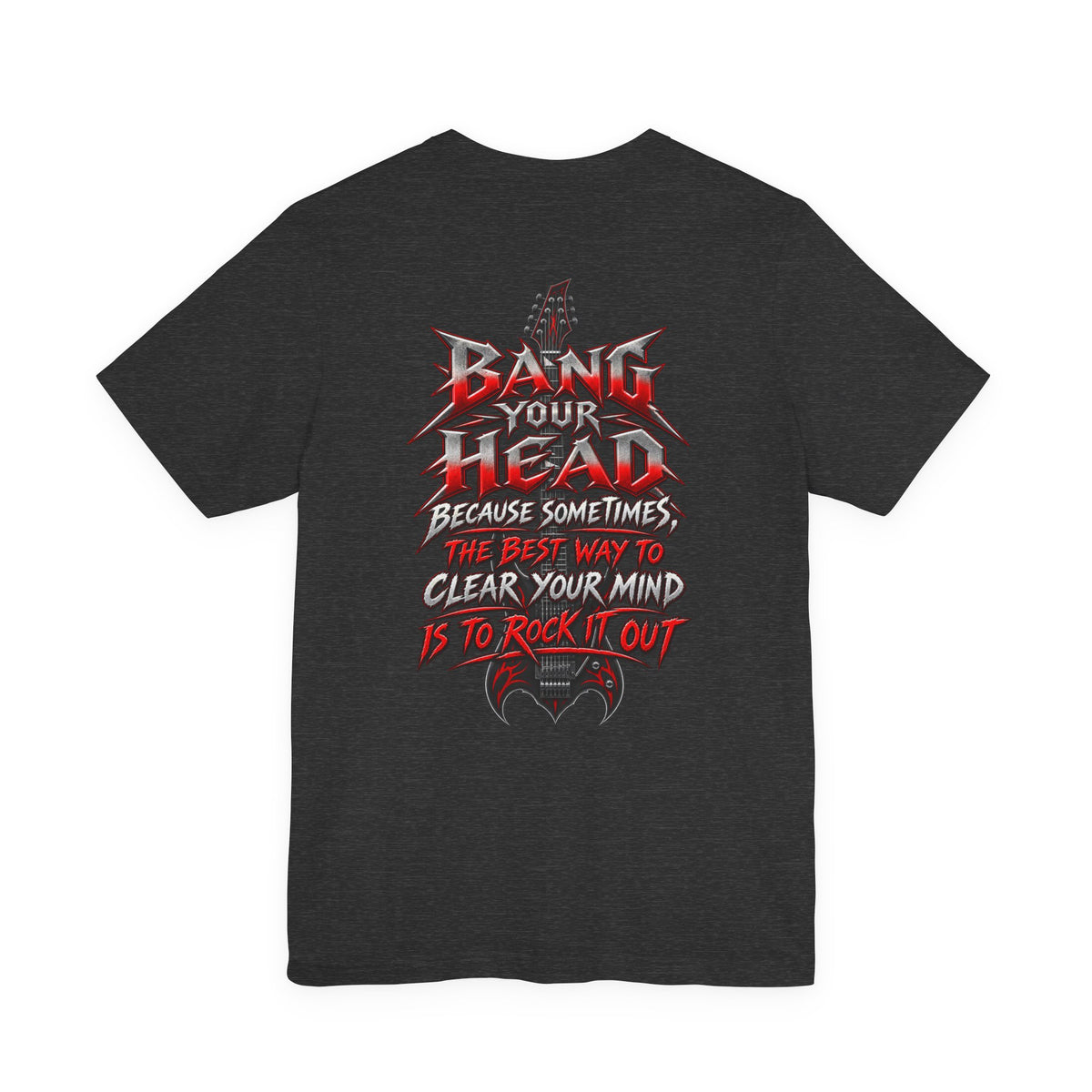 Rock It Out | Bang Your Head Heavy Metal Graphic T-Shirt | Front & Back