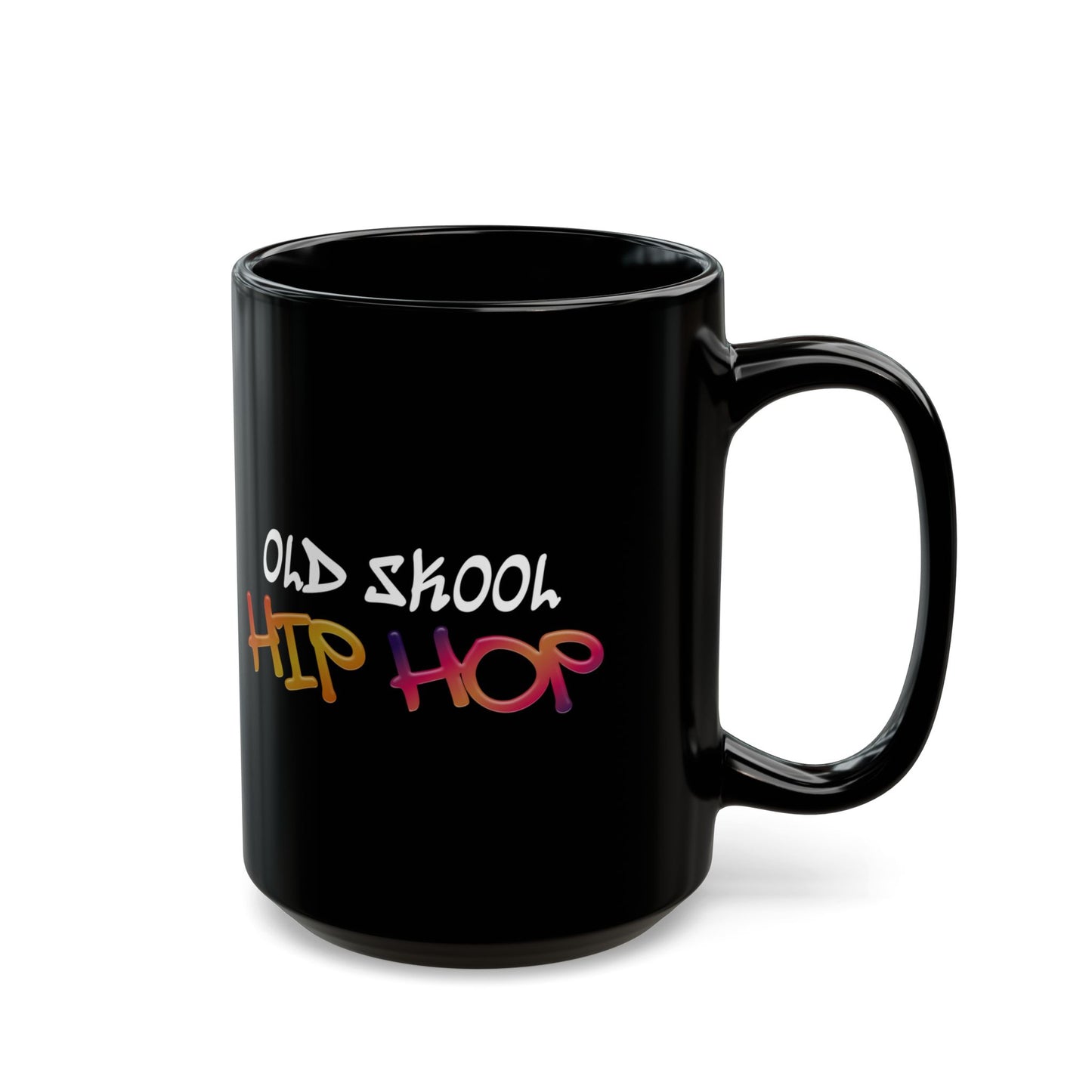 "Old Skool Sips" 15oz Black Ceramic Mug