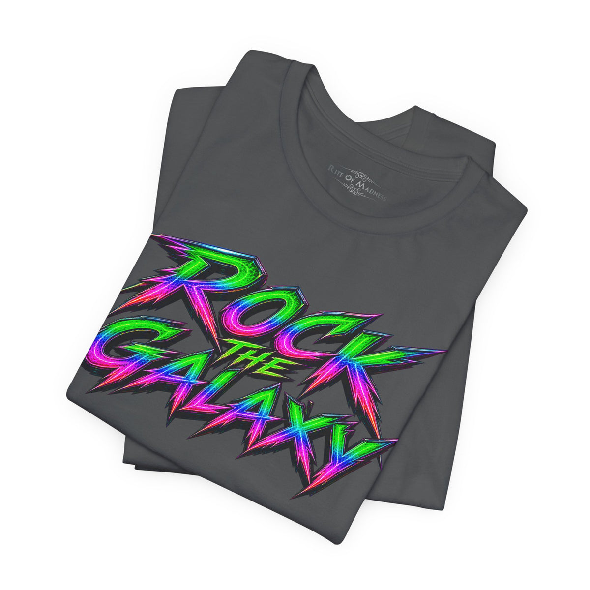 Rock the Galaxy | Alien Rock Music Graphic T-Shirt | Front & Back