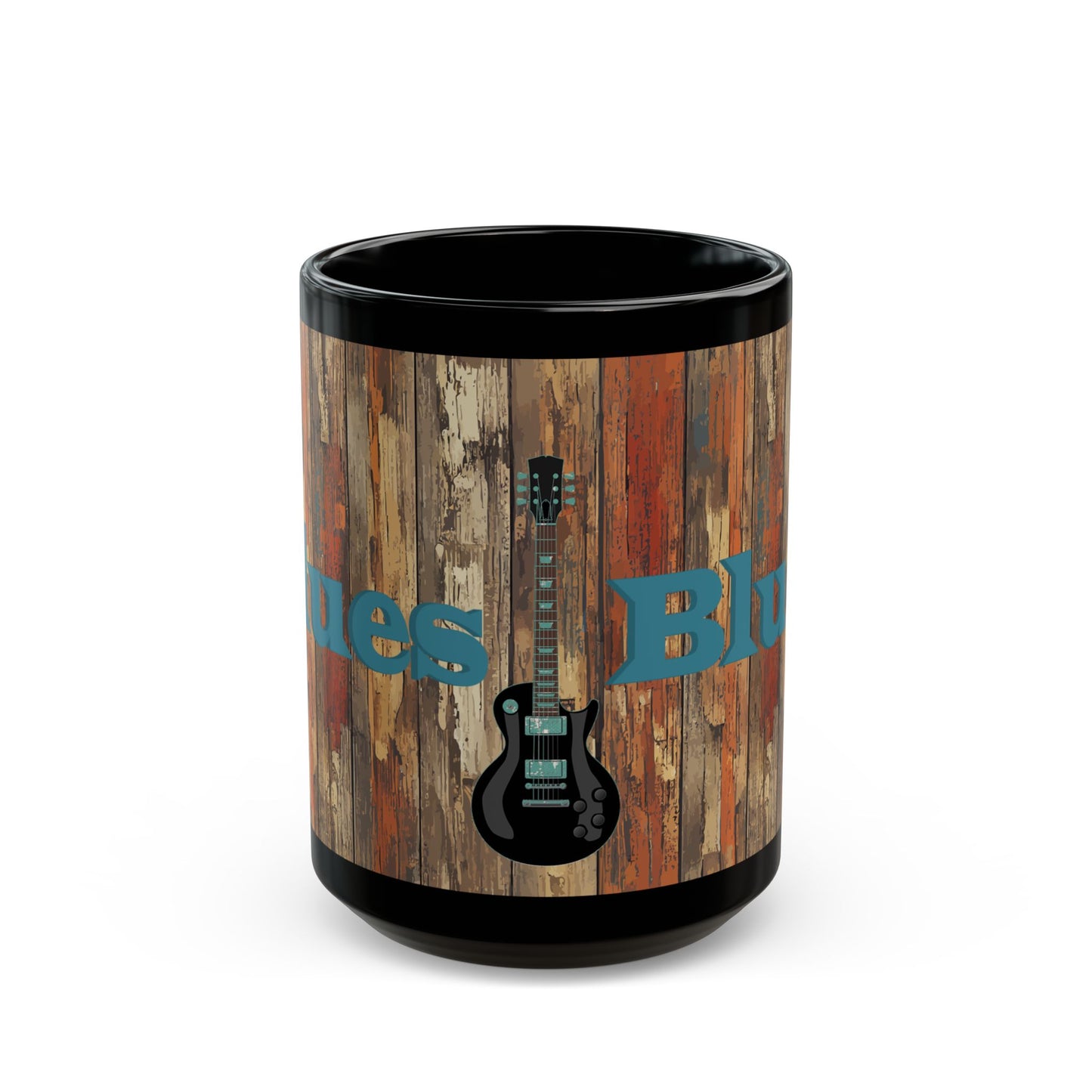 "Blues Groove" 15oz Black Ceramic Mug