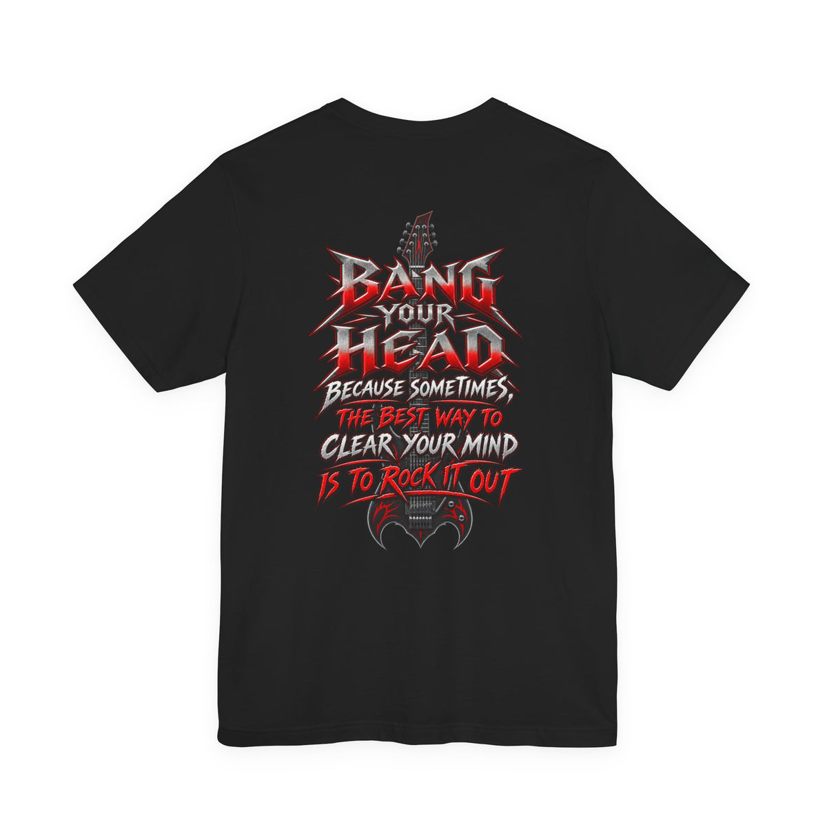Rock It Out | Bang Your Head Heavy Metal Graphic T-Shirt | Front & Back