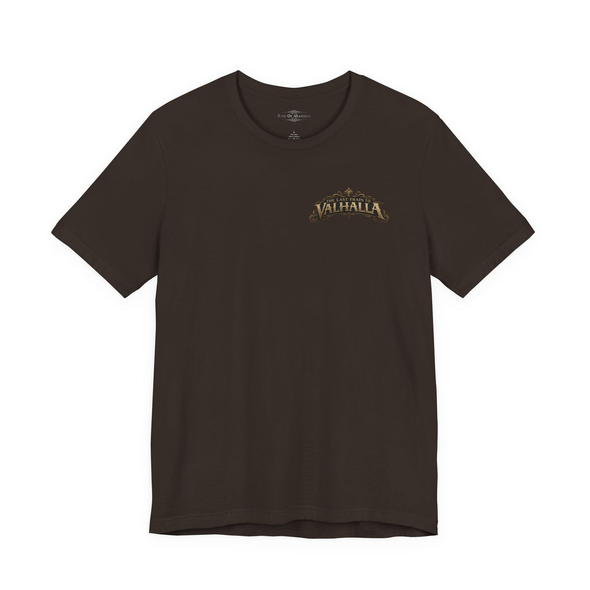 The Last Train to Valhalla Heavy Metal T-Shirt | Vintage Steam Train Guitar Graphic Tee | Front and Back Rock Shirt