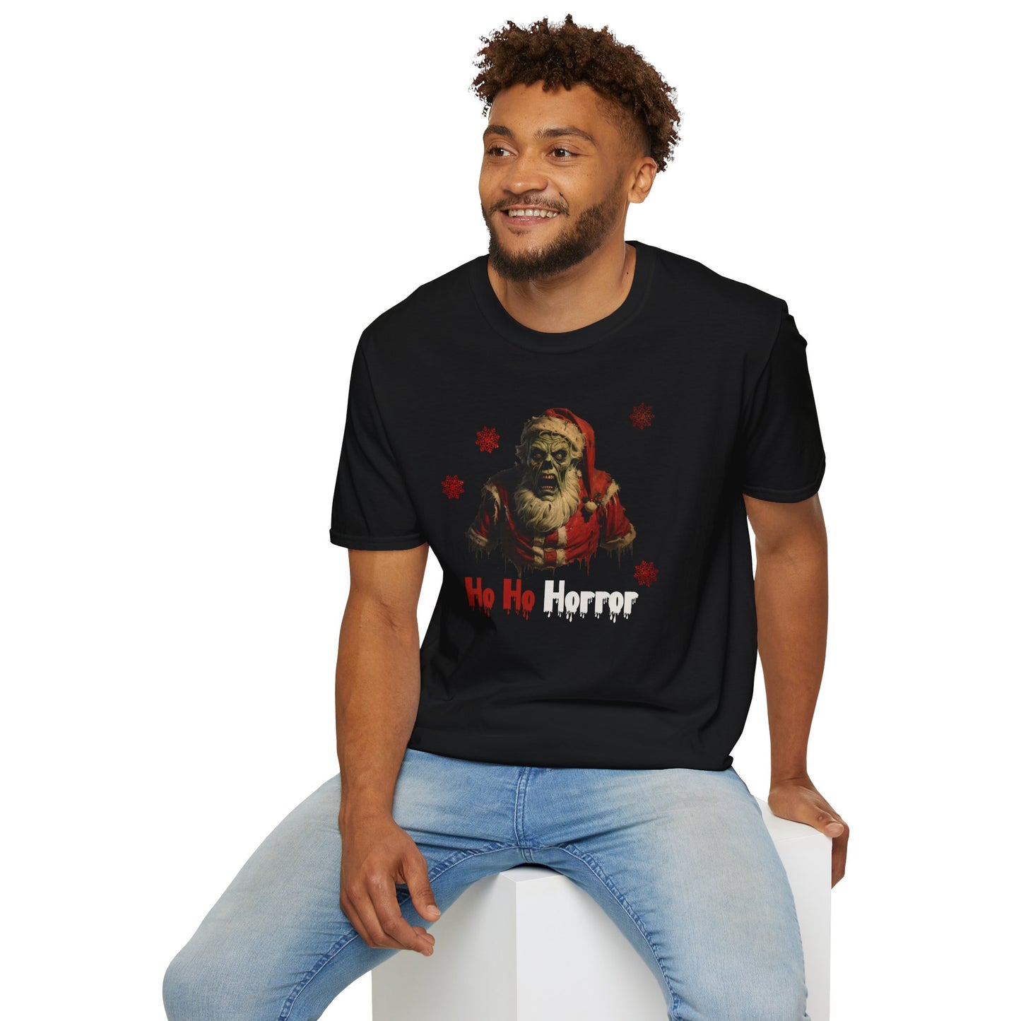 Ho Ho Horror: Zombie Santa Spookmas Men's Softstyle Tee