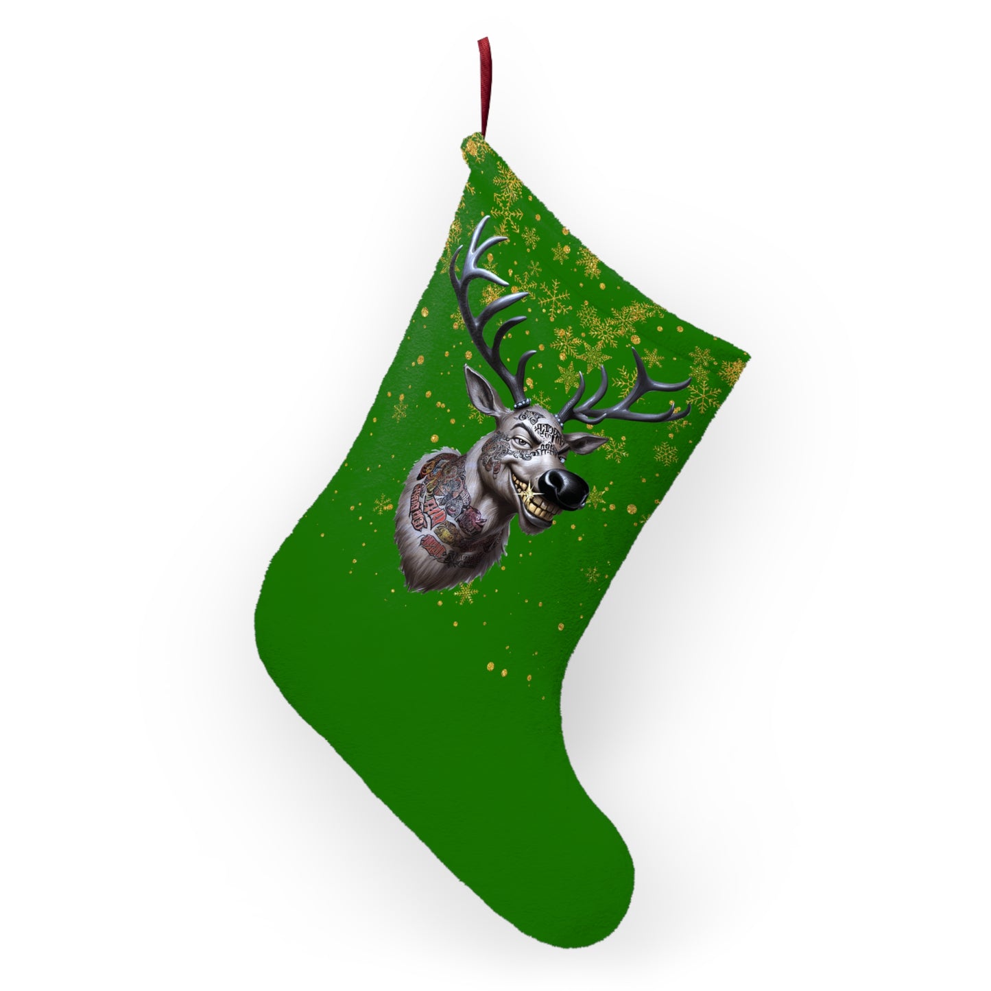 Ghetto Hoof: Gold Tooth Gangsta Reindeer Stocking