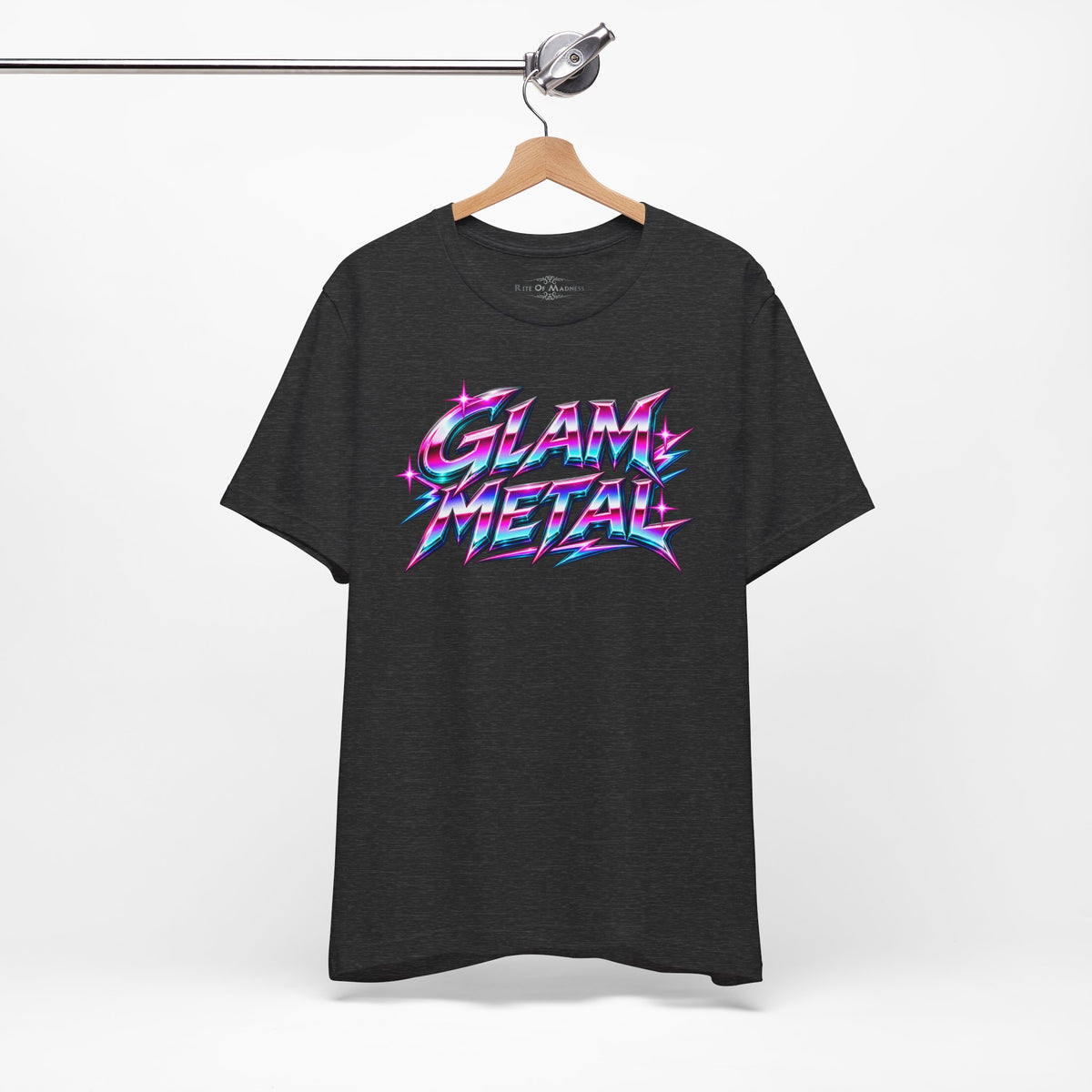Glam Metal | Women's 80s Glam Rock Lips Graphic T-Shirt | Front & Back