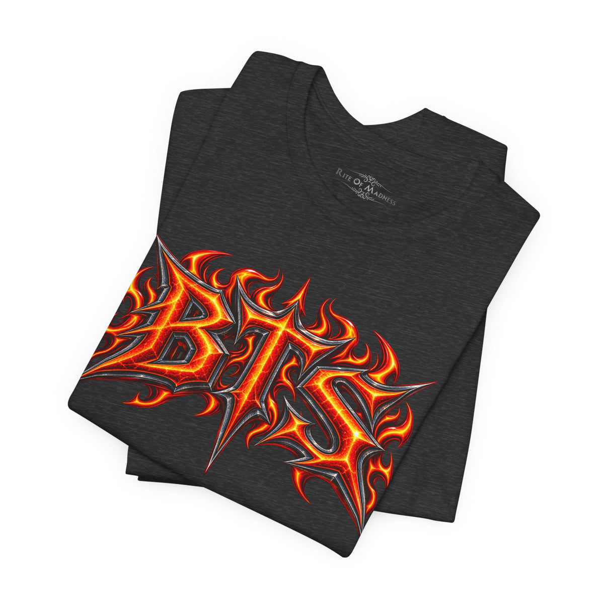 Burn the Silence | Flaming Electric Guitar Heavy Metal T-Shirt | Front & Back