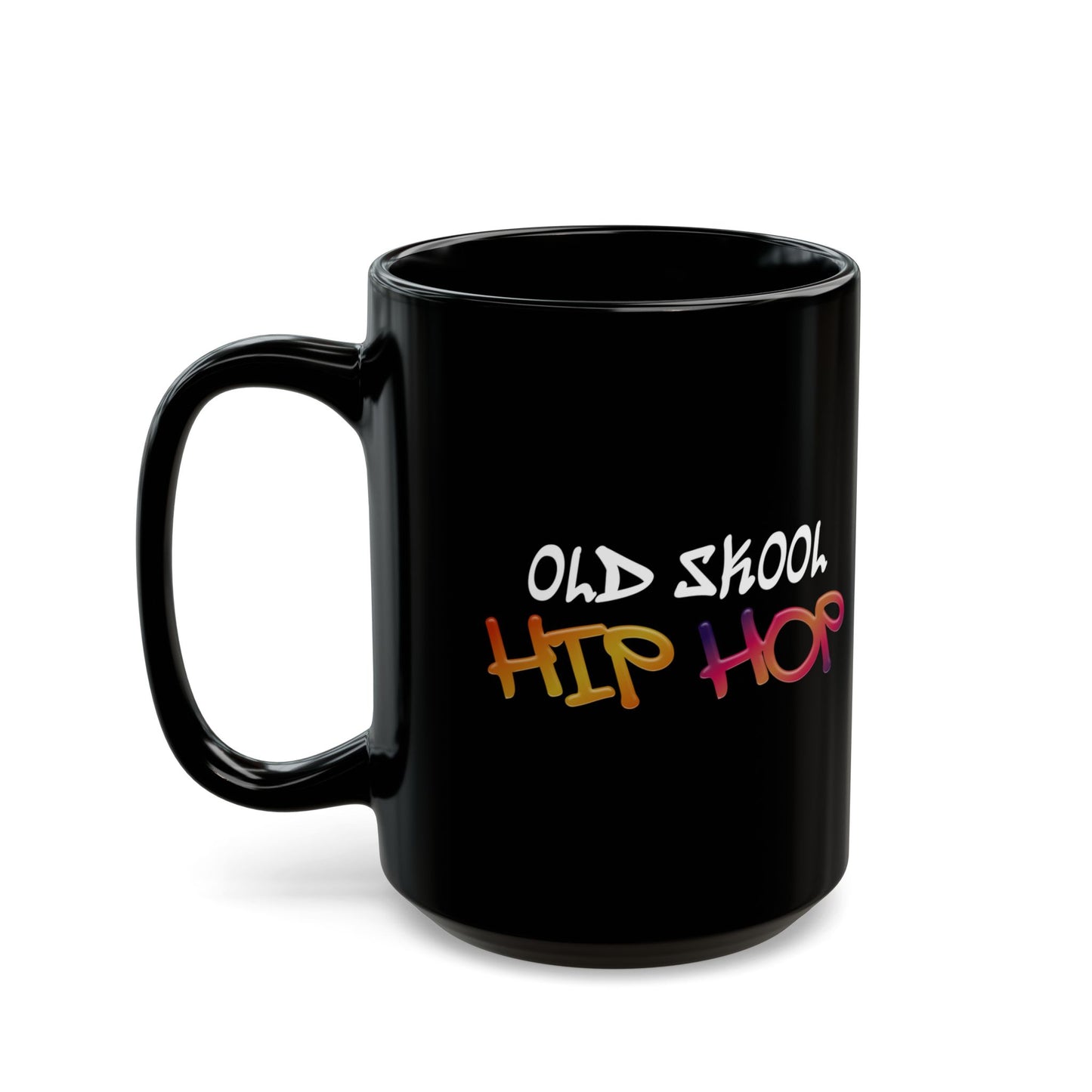 "Old Skool Sips" 15oz Black Ceramic Mug