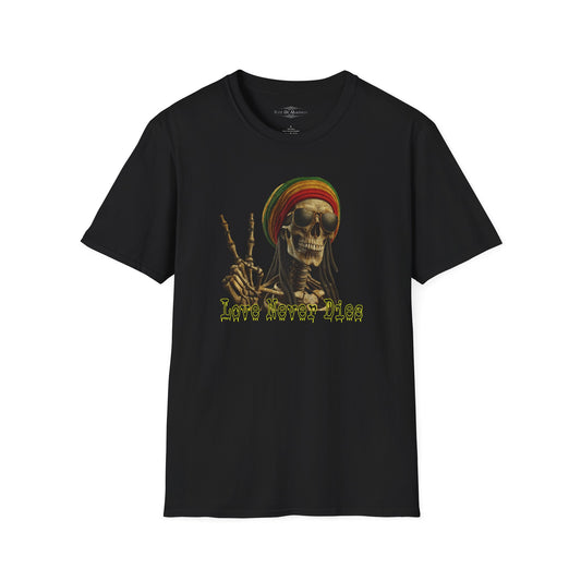 Love Never Dies: Rasta Vibes Halloween Men's Softstyle Tee