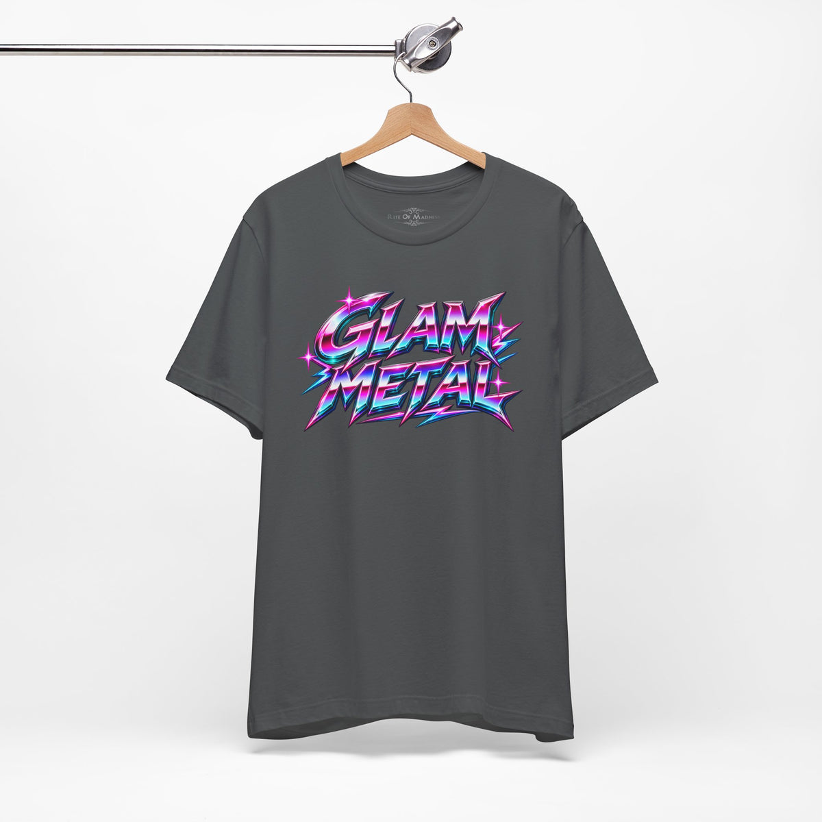 Glam Metal | Women's 80s Glam Rock Lips Graphic T-Shirt | Front & Back