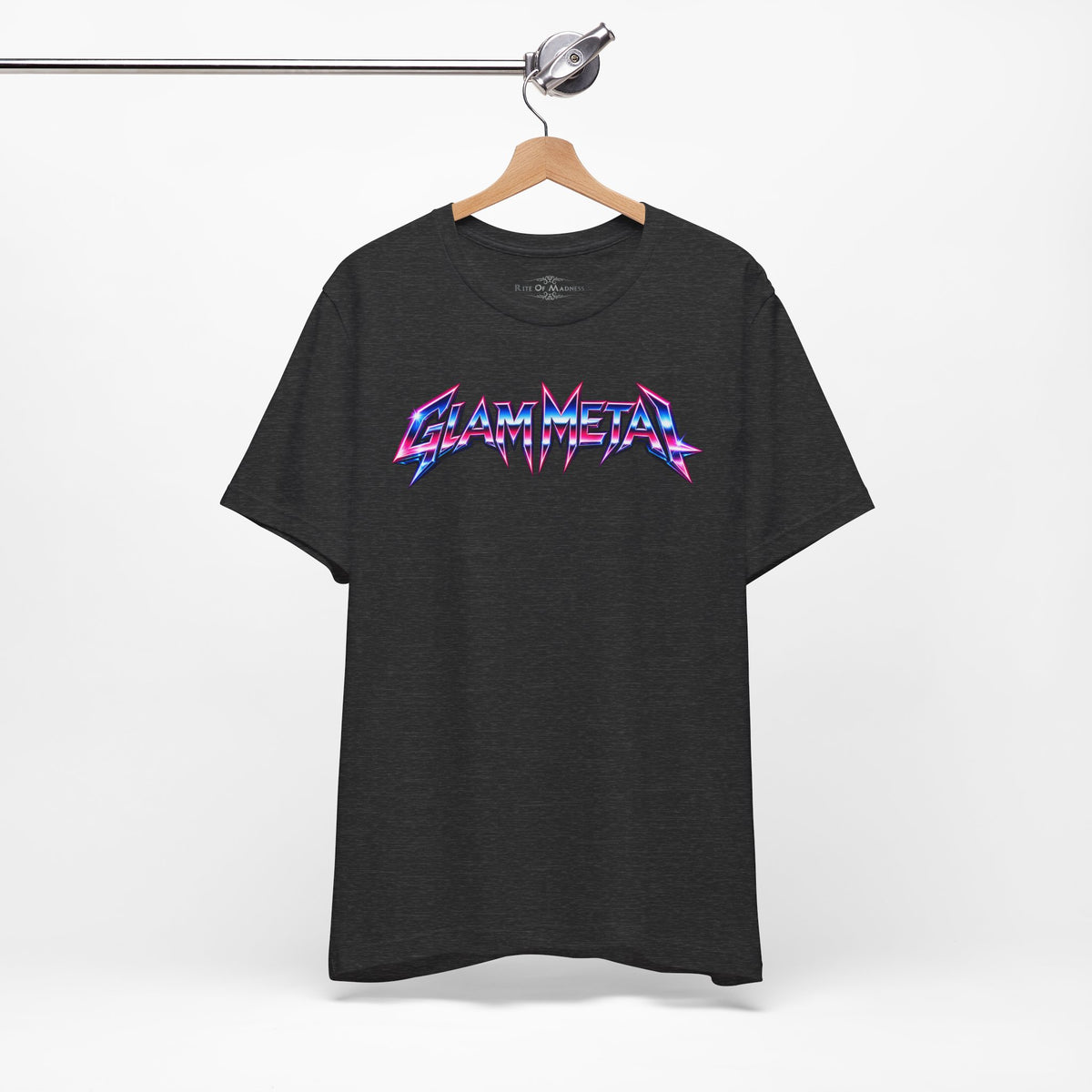 Glam Metal | Retro 80s Sunset Electric Guitar T-Shirt | Front & Back Rock Graphic Tee