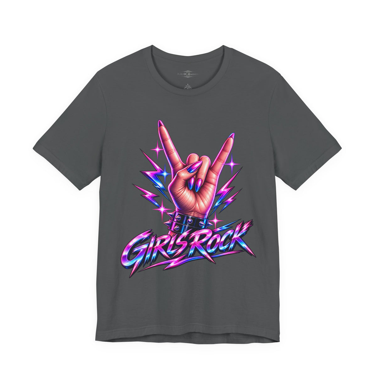 Girls Rock | Women's Rock & Roll Graphic T-Shirt | Rite Of Madness