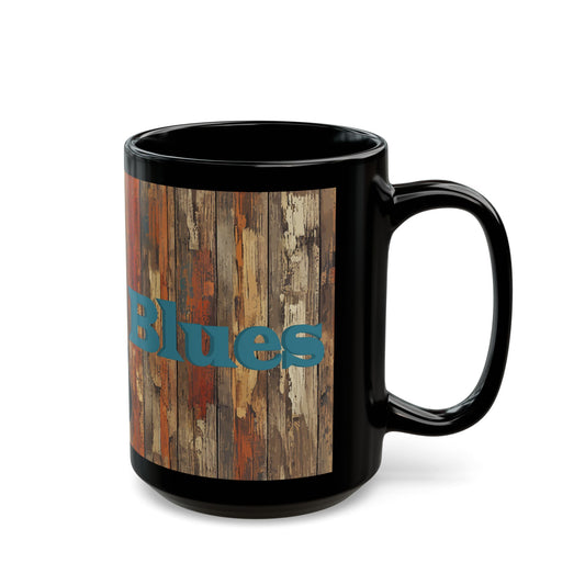 "Blues Groove" 15oz Black Ceramic Mug