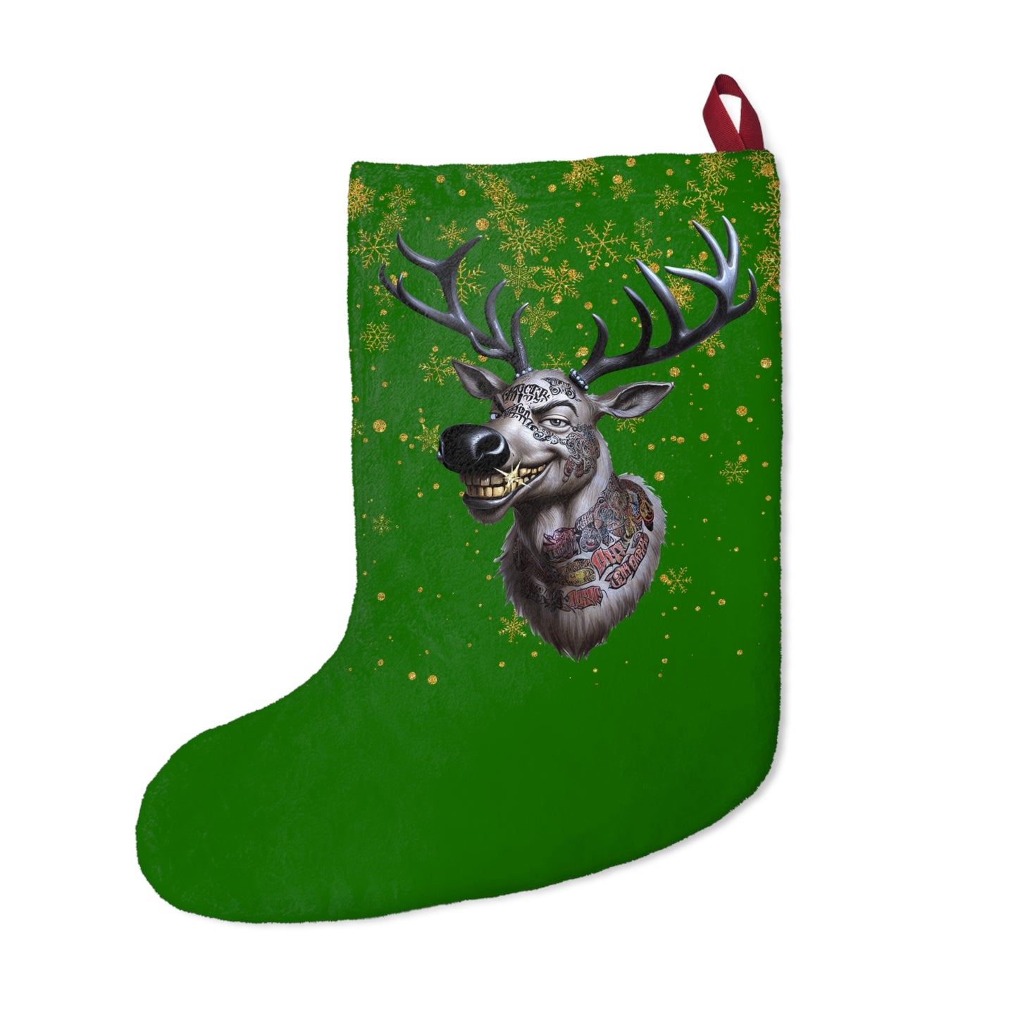 Ghetto Hoof: Gold Tooth Gangsta Reindeer Stocking