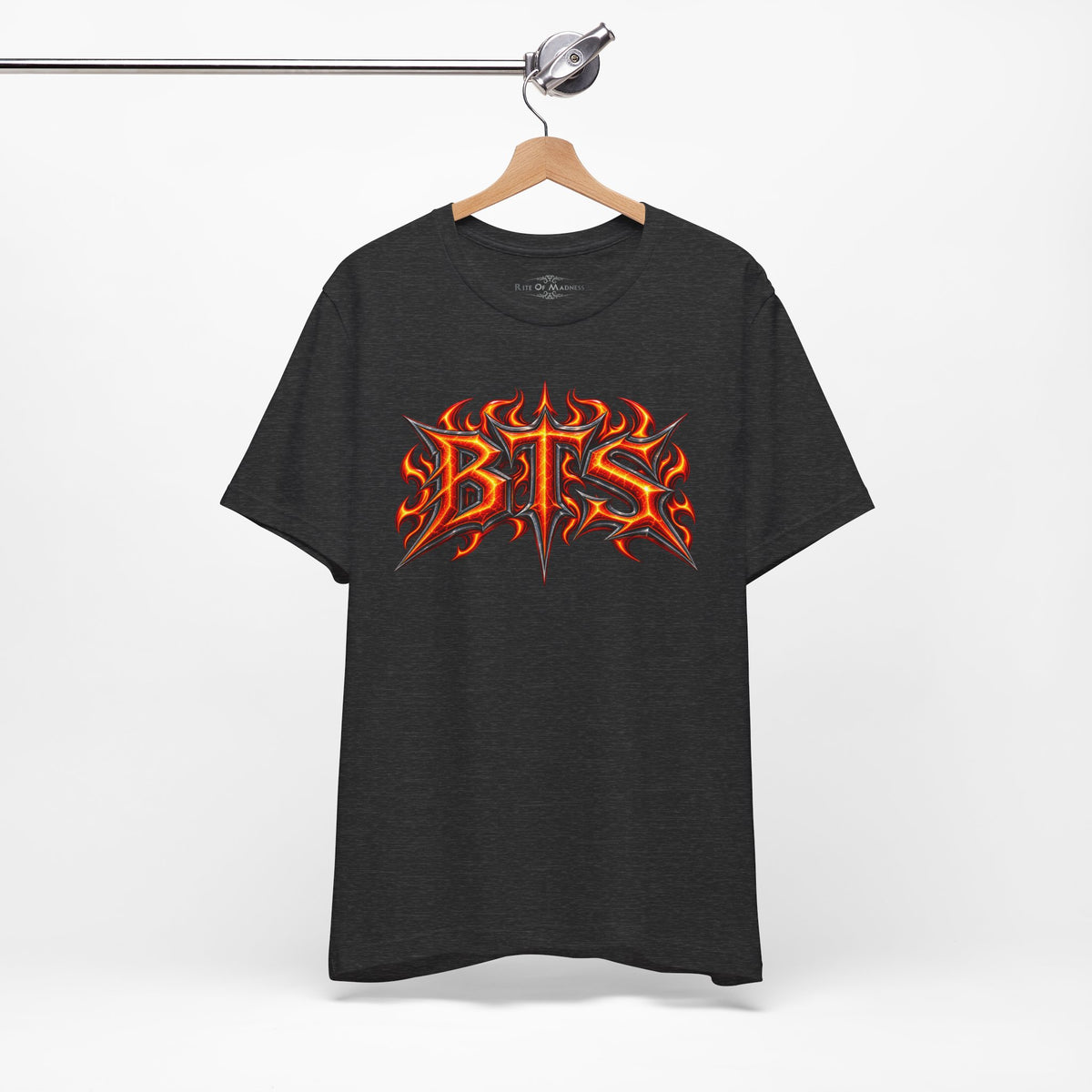 Burn the Silence | Flaming Electric Guitar Heavy Metal T-Shirt | Front & Back