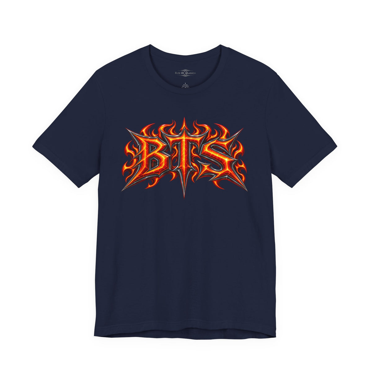 Burn the Silence | Flaming Electric Guitar Heavy Metal T-Shirt | Front & Back